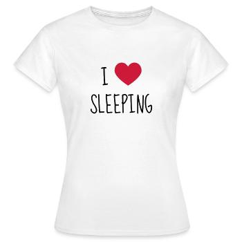 dormir / dormeur / sommeil / paresse - T-shirt Femme - blanc - Devant - AI Model Female 172 dark (172cm)
