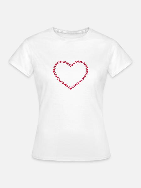 Herz aus Herzen - Frauen T-Shirt - Weiß