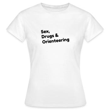 Orienteering / Orienteer / Orientierungslauf - Frauen T-Shirt - Weiß - Vorne - AI Model Female 172 dark (172cm)