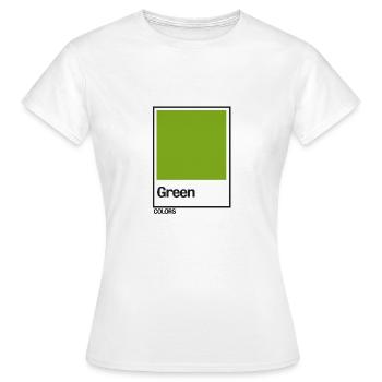 COULEURS Vert - T-shirt Femme - blanc - Devant - AI Model Female 172 dark (172cm)