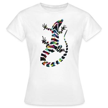 bunter Salamander - Frauen T-Shirt - Weiß - Vorne - AI Model Female 172 dark (172cm)