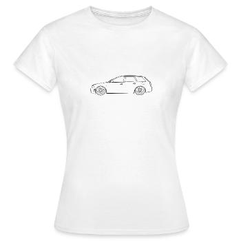 RS4 B5 - Qu’est-ce que c’est que ce break ??! - T-shirt Femme - blanc - Devant - AI Model Female 172 dark (172cm)
