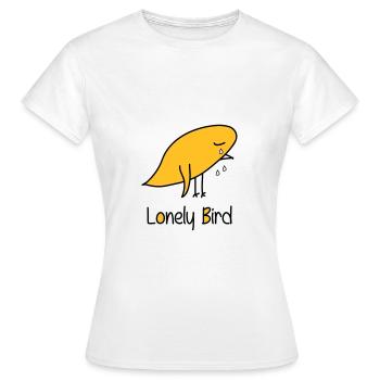 Einsamer Vogel - Frauen T-Shirt - Weiß - Vorne - AI Model Female 172 dark (172cm)