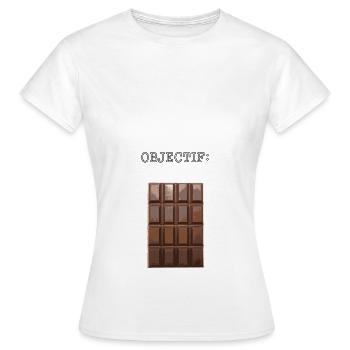 tablet objective - Women's T-Shirt - white - Front - AI Model Female 172 dark (172cm)