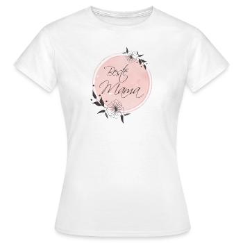 Beste Mama pastell vintage Geschenk Muttertag - Frauen T-Shirt - Weiß - Vorne - AI Model Female 172 dark (172cm)