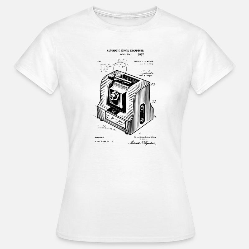 Brevetto temperamatite - Maglietta da donna - bianco