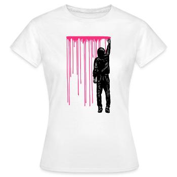 STREET ART - SPRAY BOY - T-shirt Femme - blanc - Devant - AI Model Female 172 dark (172cm)