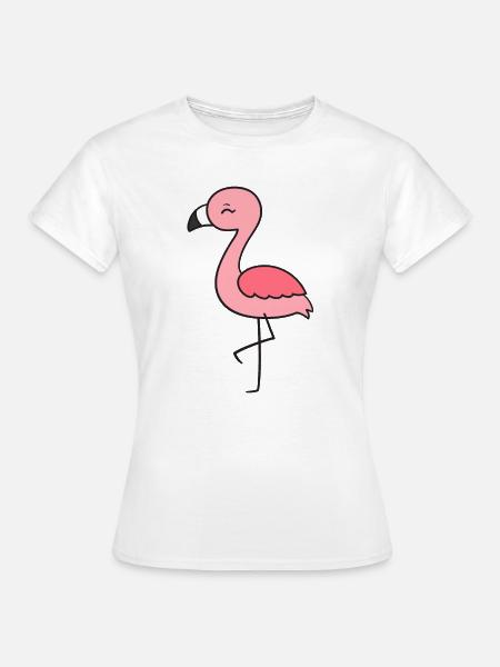 Flamingo - Frauen T-Shirt - Weiß