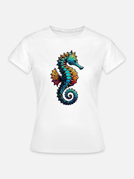 Seepferdchen - Frauen T-Shirt - Weiß