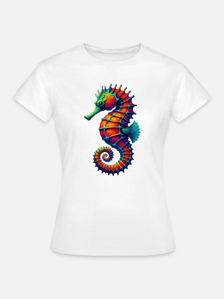 Seepferdchen - Frauen T-Shirt - Weiß