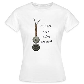 Lichtschalter mit Steckdose - Frauen T-Shirt - Weiß - Vorne - AI Model Female 172 dark (172cm)