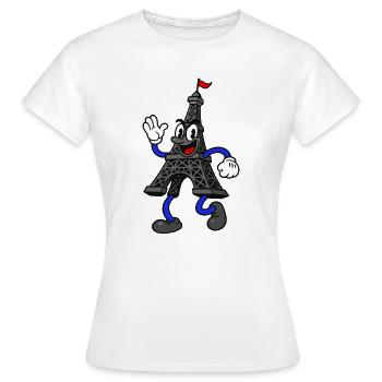 Typical wacky French tour - Women's T-Shirt - white - Front - AI Model Female 172 dark (172cm)