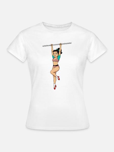 Mädchen auf der Stange - Frauen T-Shirt - Weiß