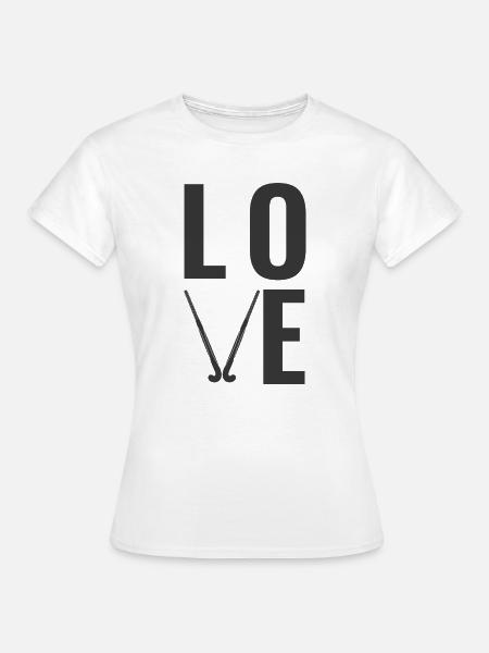 Field Hockey Love - Frauen T-Shirt - Weiß