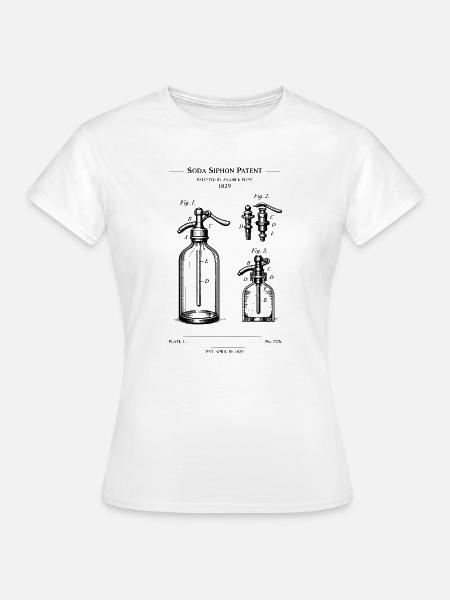 Design des Soda-Siphone-Bauplans - Frauen T-Shirt - Weiß