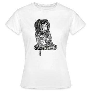 Nasenaffe - Frauen T-Shirt - Weiß - Vorne - AI Model Female 172 dark (172cm)