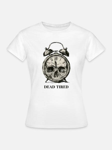 Schädelwecker Zeitlauf - Frauen T-Shirt - Weiß