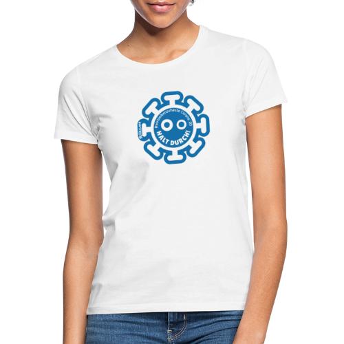 Corona Virus #WirBleibenZuhause blau - Camiseta mujer