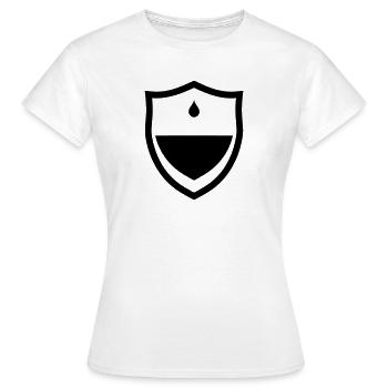 Schild - Frauen T-Shirt - Weiß - Vorne - AI Model Female 172 dark (172cm)