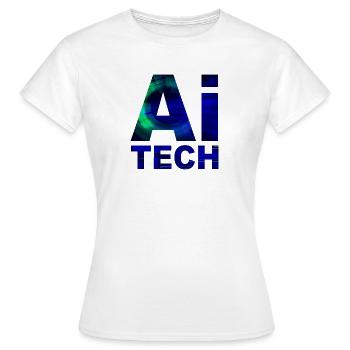 TECHNOLOGIE DE L’IA - T-shirt Femme - blanc - Devant - AI Model Female 172 dark (172cm)
