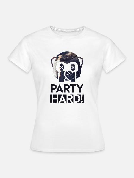 Party Hard! - Frauen T-Shirt - Weiß