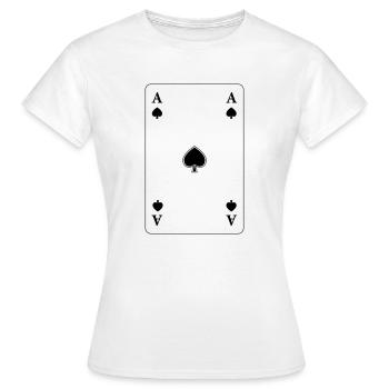 ace - Women's T-Shirt - white - Front - AI Model Female 172 dark (172cm)