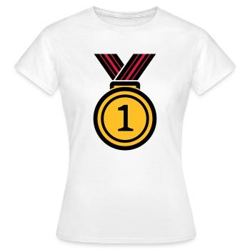 Siegermedallie - T-shirt Femme - blanc - Devant - AI Model Female 172 dark (172cm)