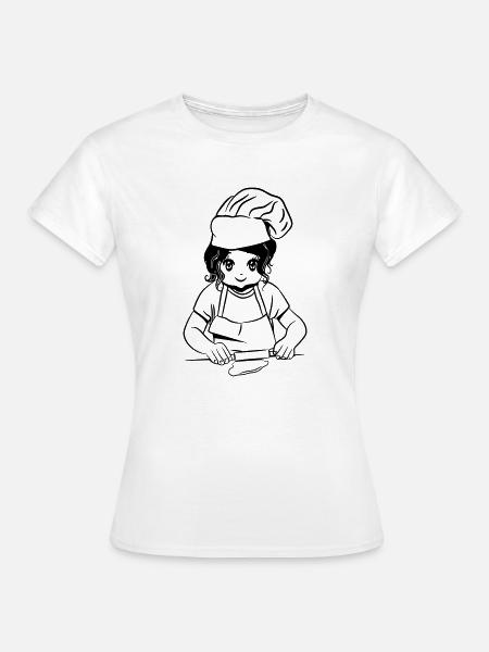 kochen mädchen backen - Frauen T-Shirt - Weiß