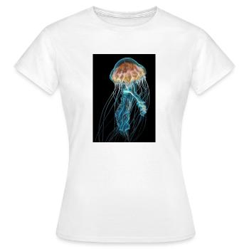 Geheimnisvolle Qualle - Frauen T-Shirt - Weiß - Vorne - AI Model Female 172 dark (172cm)