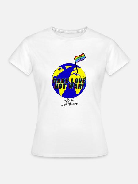 Make Love not War! - Frauen T-Shirt - Weiß