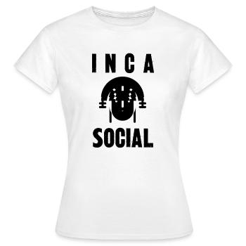 inca social - T-shirt Femme - blanc - Devant - AI Model Female 172 dark (172cm)