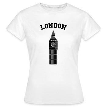 London Big Ben - Women's T-Shirt - white - Front - AI Model Female 172 dark (172cm)