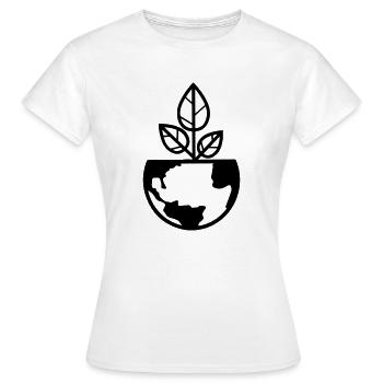 Planet Earth - Women's T-Shirt - white - Front - AI Model Female 172 dark (172cm)