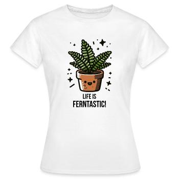 La vie est féroce - T-shirt Femme - blanc - Devant - AI Model Female 172 dark (172cm)