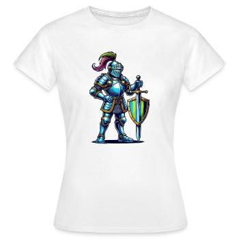 Bande dessinée Knight - T-shirt Femme - blanc - Devant - AI Model Female 172 dark (172cm)