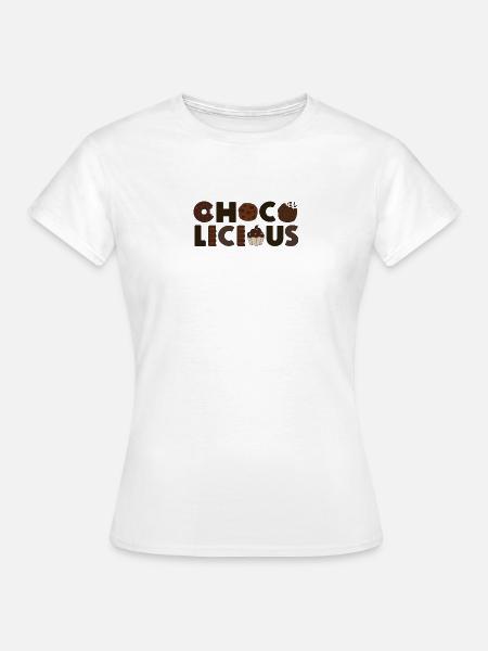 Schokoladen Design - CHOCO LICIOUS - Frauen T-Shirt - Weiß