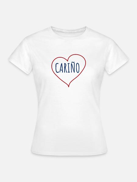 Cariño Herz - Frauen T-Shirt - Weiß