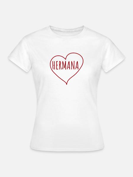 Hermana Herz - Frauen T-Shirt - Weiß