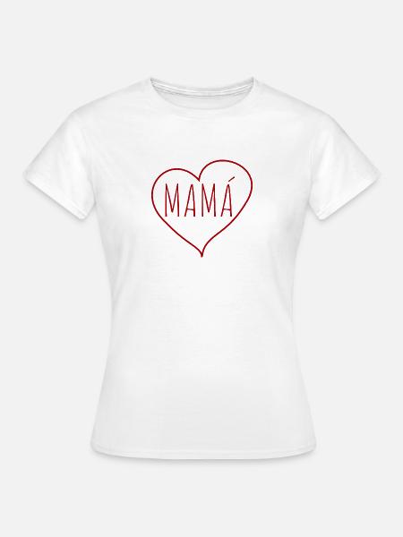 Mamà Herz - Frauen T-Shirt - Weiß