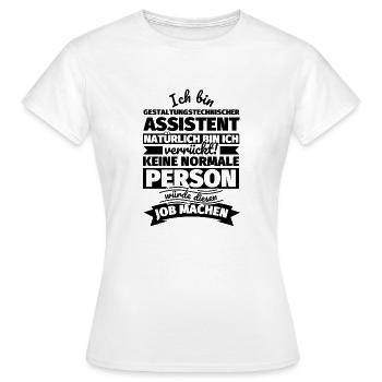 Gestaltungstechnischer Assistent Geschenke - Frauen T-Shirt - Weiß - Vorne - AI Model Female 172 dark (172cm)