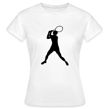 tennis, joueur de tennis - T-shirt Femme - blanc - Devant - AI Model Female 172 dark (172cm)