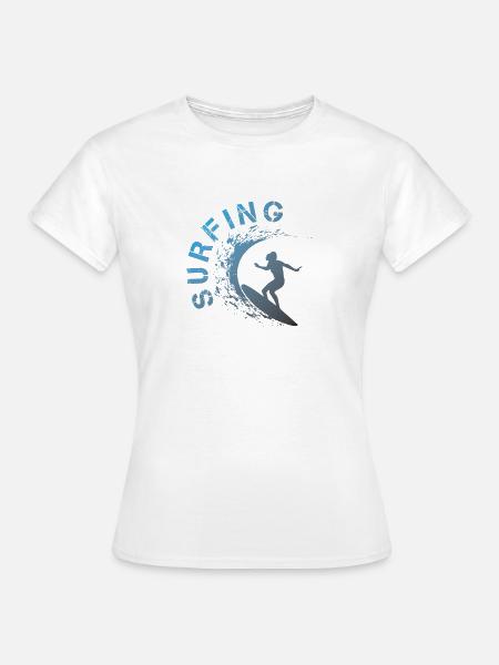 SURFING - Frauen T-Shirt - Weiß