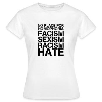 Les droits de l’homme - T-shirt Femme - blanc - Devant - AI Model Female 172 dark (172cm)