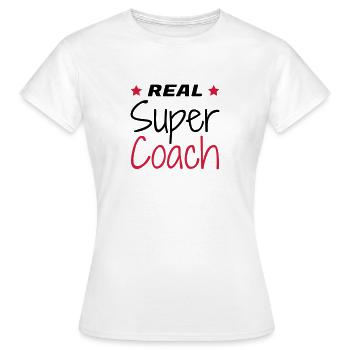 Coach / Coaching / Trainer / Sport - Frauen T-Shirt - Weiß - Vorne - AI Model Female 172 dark (172cm)