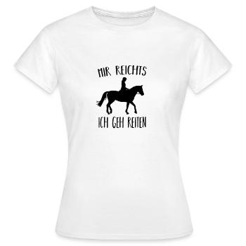 Je vais aller à cheval cavalière cadeau - T-shirt Femme - blanc - Devant - AI Model Female 172 dark (172cm)
