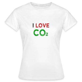 I Love Co2 Anti Greens - Women's T-Shirt - white - Front - AI Model Female 172 dark (172cm)
