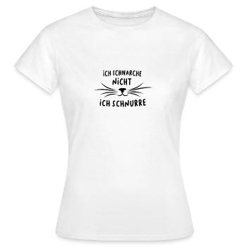 Je ronfle pas Je ronronne les chats - T-shirt Femme - blanc - Devant - AI Model Female 172 dark (172cm)