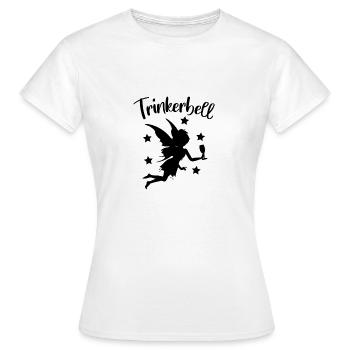 Party Junggesellinnenabschied Trinkerbell JGA - Frauen T-Shirt - Weiß - Vorne - AI Model Female 172 dark (172cm)