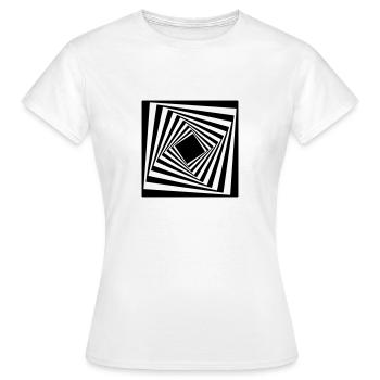 Optical illusion - Women's T-Shirt - white - Front - AI Model Female 172 dark (172cm)