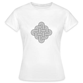 Ornement de nœud - T-shirt Femme - blanc - Devant - AI Model Female 172 dark (172cm)